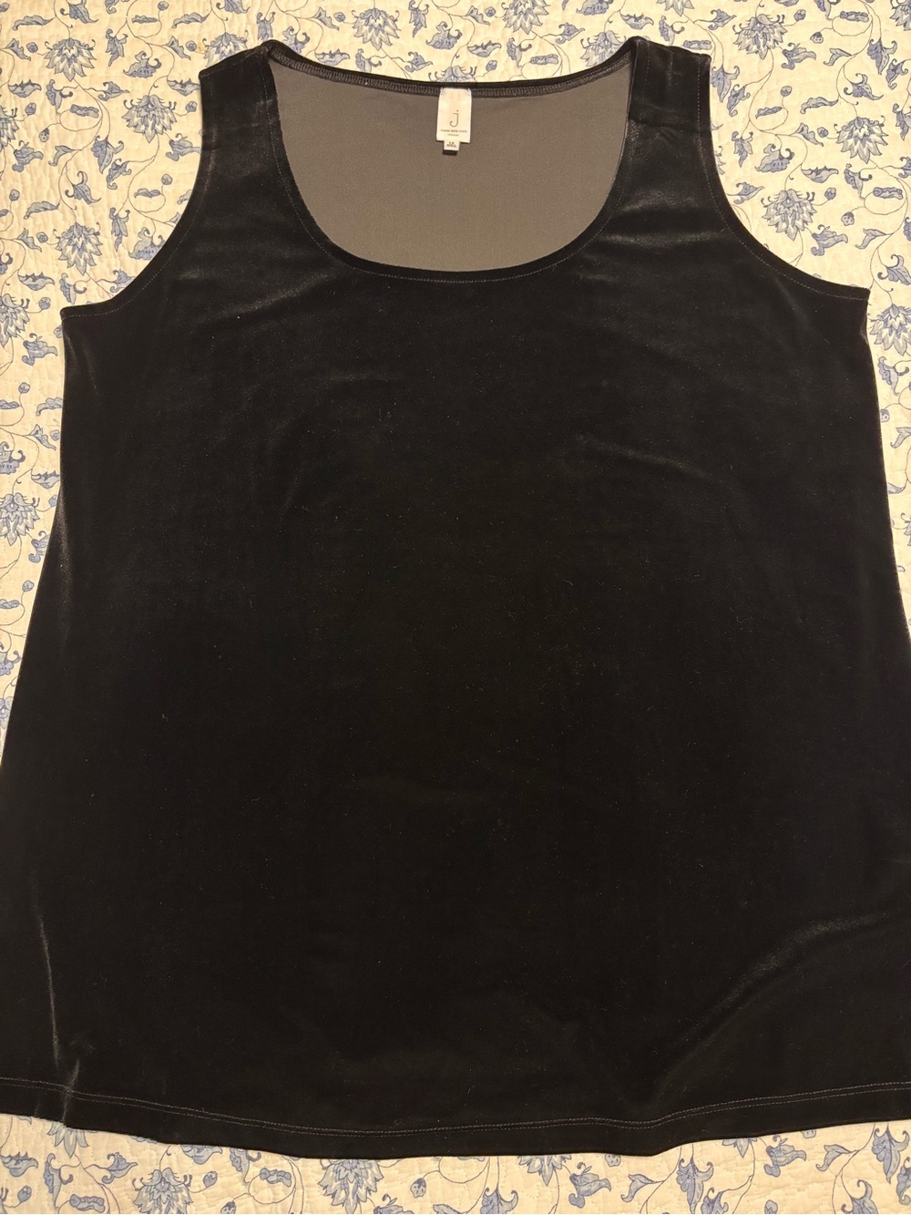 Jones New York Woman Black Velvet Tank Top Shell Plus Size 1X Dressy Formal